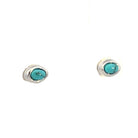 Ania Haie Sterling Silver and Turquoise Wave Stud Earrings side 1