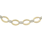 14K Two-Tone Diamond Link Bracelet 2 CTW