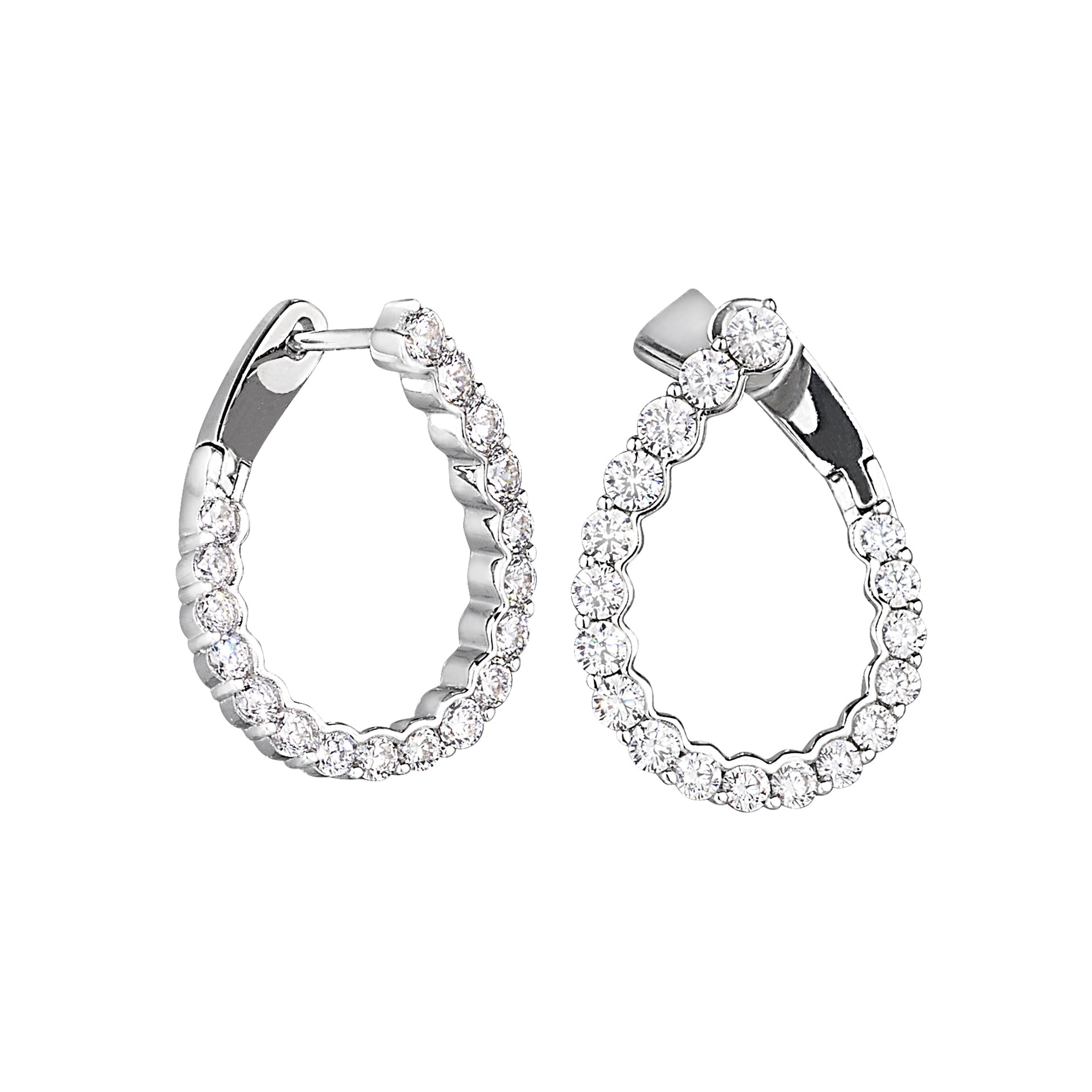 Sideways Hoop Earrings (BL2399E)