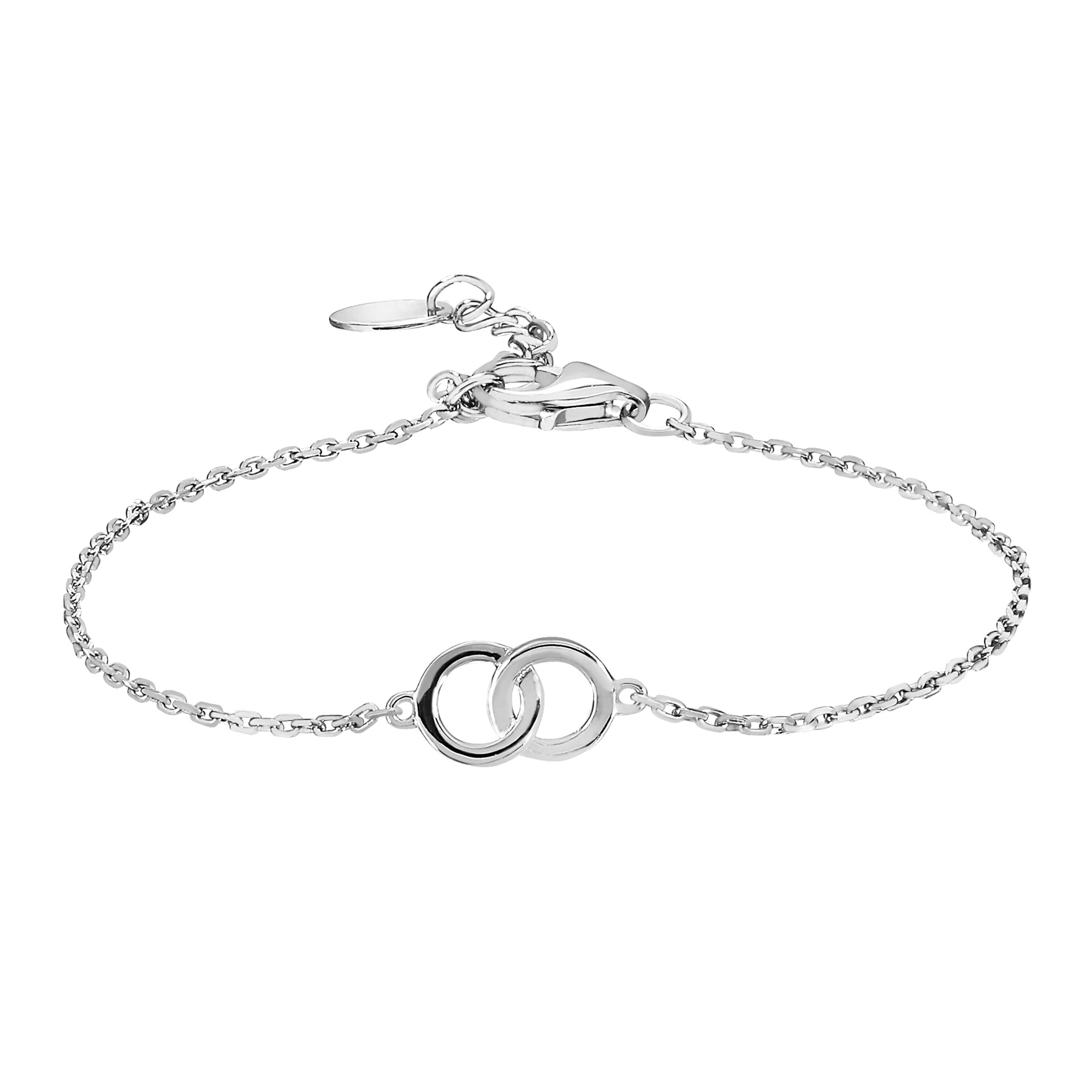 Interlocking Circles Cable Bracelet (BL3014B)