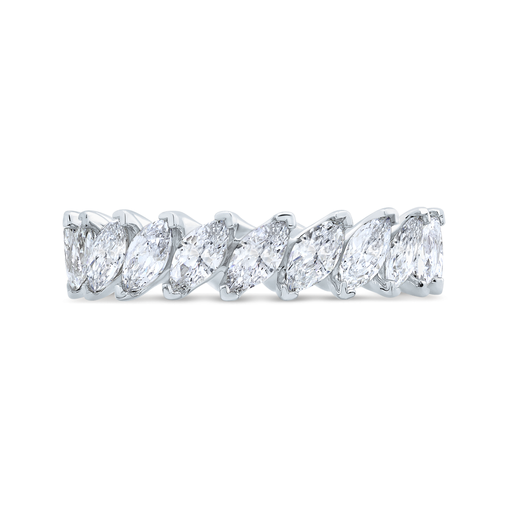 14k white gold with marquise diamond eternity ring