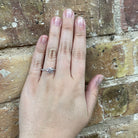 14K White Gold and Lab Grown Diamond Semi-Set Engagement Ring on hand