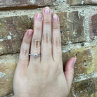 14K White Gold Lab Grown Diamond Solitaire Engagement Ring with Side Accents