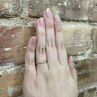 10KY Beaded Diamond Band 1/20 CTW | Stackable Ring on model