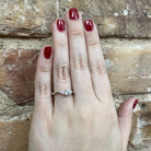 Semi-Set 14KW SallyK Diamond Engagement Ring with Accents 1/12 CTW