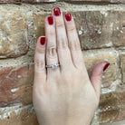 Semi-Set 14KW Lab Grown Diamond Ring with Scalloped Shank 1/5 CTW on model