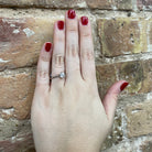 14KW Solitaire Lab Grown Diamond Engagement Ring .84 CT on model