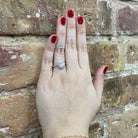 1.63 CTW Oval Cut Lab Grown Diamond Engagement Ring with Halo 14KW