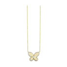 10K Yellow Gold and Diamond Butterfly Pendant 1/5 CTW