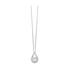 Sterling Silver ROL Teardrop Diamond Pendant