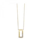 10KY Rectangular Shaped Diamond Pendant
