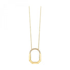 10KY Oval Shaped Diamond Pendant 1/20 CTW