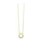10K Yellow Gold Circle Diamond Pendant 1/6 CTW