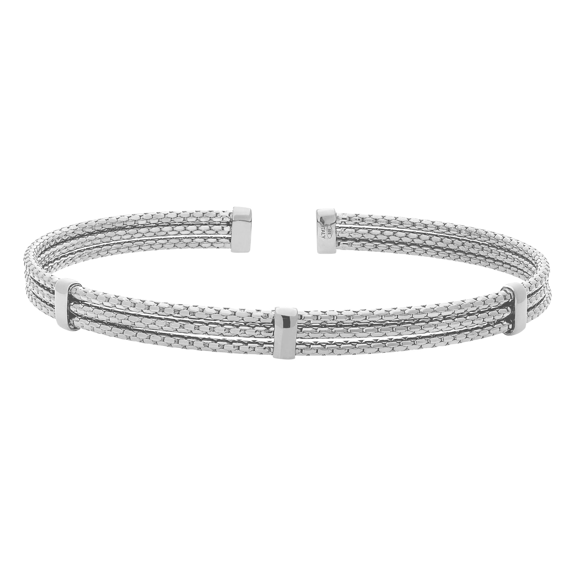 Cuff Bracelet with Three Vertical Bars (SBR-004-R)