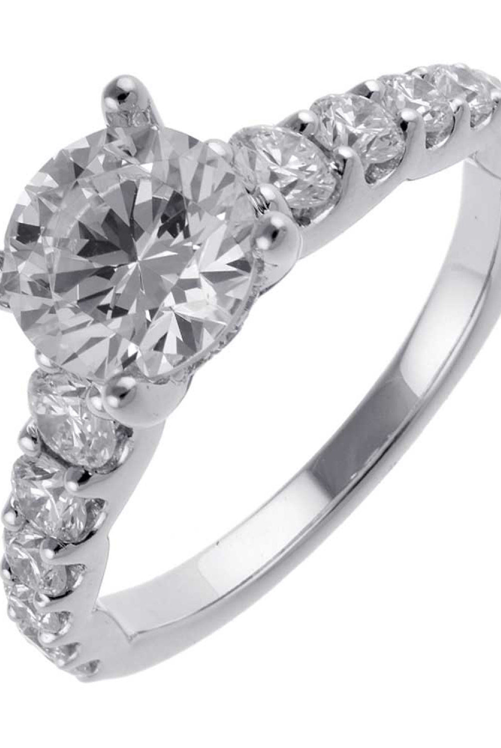 14KW Semi-Mount Engagement Ring with Diamond Accents 1.5 CTW