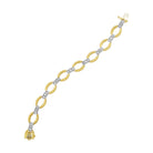 14K Two-Tone Diamond Link Bracelet 2 CTW full view