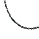 Faceted Black Diamond Bead Necklace 22 CTW up close