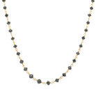 18KY Faceted Black Diamond Pendant 10 CTW