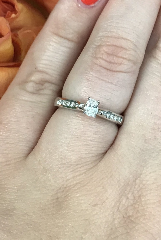 Oval Diamond Engagement Ring on model