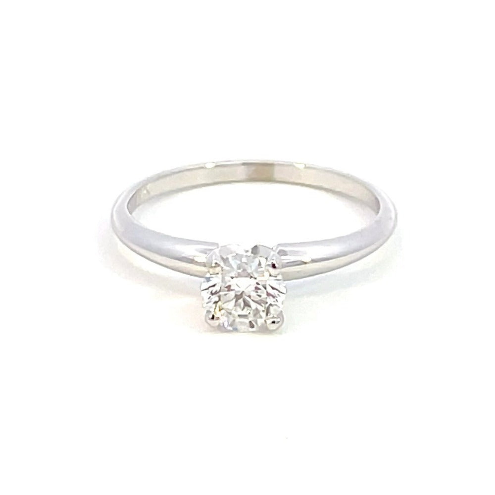 Lab Grown Diamond Solitaire Engagement Ring in white gold