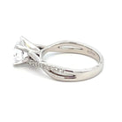 14K White Gold and Lab Grown Diamond Semi-Set Engagement Ring side 2