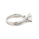 14K White Gold and Lab Grown Diamond Semi-Set Engagement Ring side 1