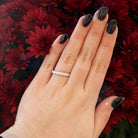 3/4 ctw shared prong band on hand