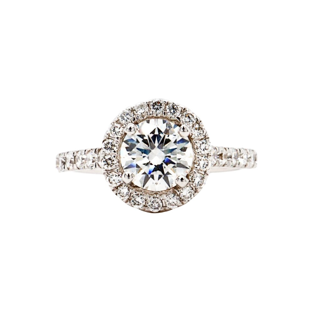 Round Halo Lab Grown Diamond Engagement Ring