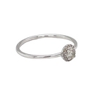 Round Halo Style Engagement Ring White Gold