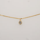 Gold Ankle Bracelet with Diamond Charm
