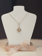Sterling Silver & CZ Two-Toned Rhythm of Love Fleur-de-Lis Drop Pendant