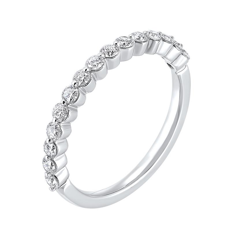 14kw prong diamond band 1/4ct, edr45-4w