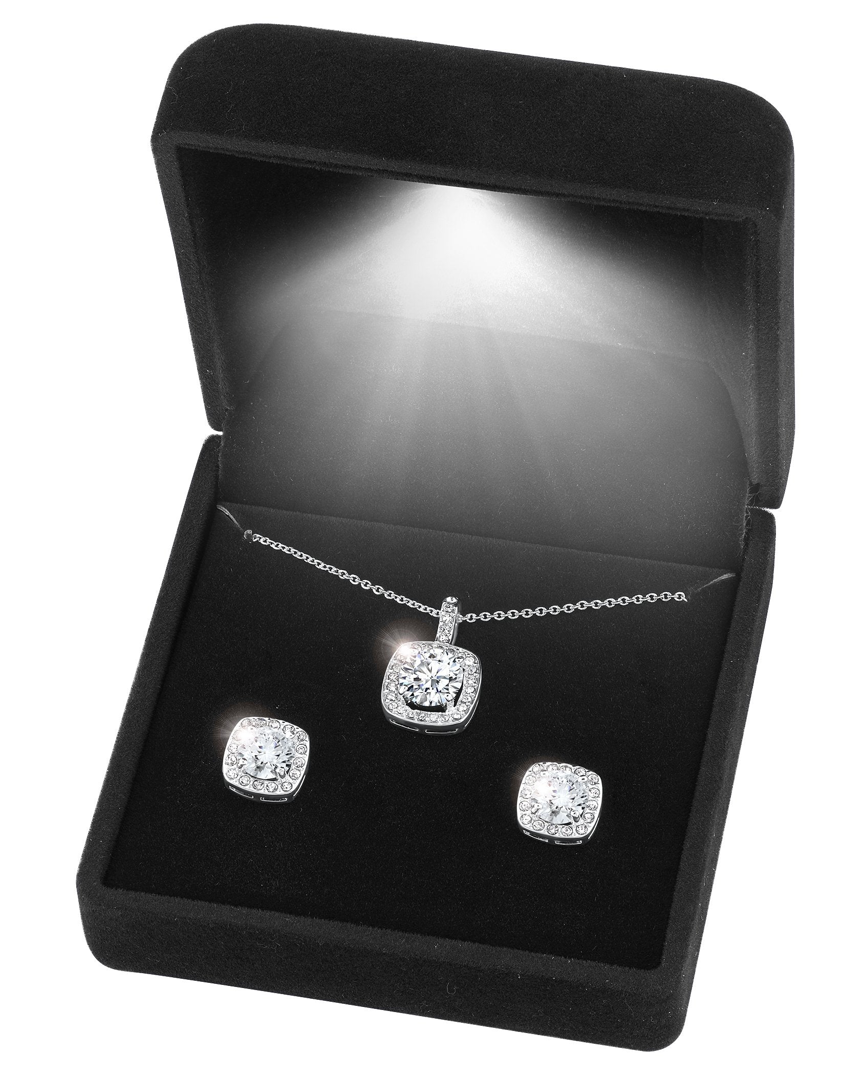 SS Earring & Pendant Set, Fernbaugh's, EP10001-SSW
