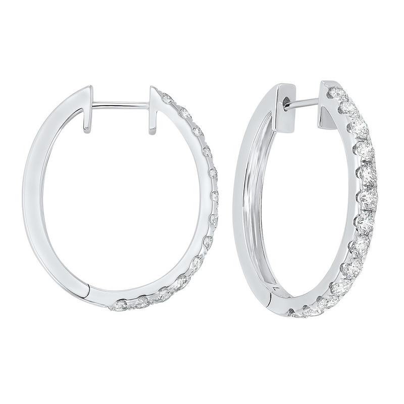 14kw prong diamond hoop earrings 2ct, ps7.00aaa-4w