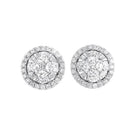 14kt white gold & diamond classic book starbright fashion earrings  - 1/2 ctw