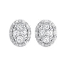 14kt white gold & diamond classic book starbright fashion earrings  - 1 ctw