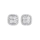 14kt white gold & diamond classic book starbright fashion earrings  - 1/2 ctw