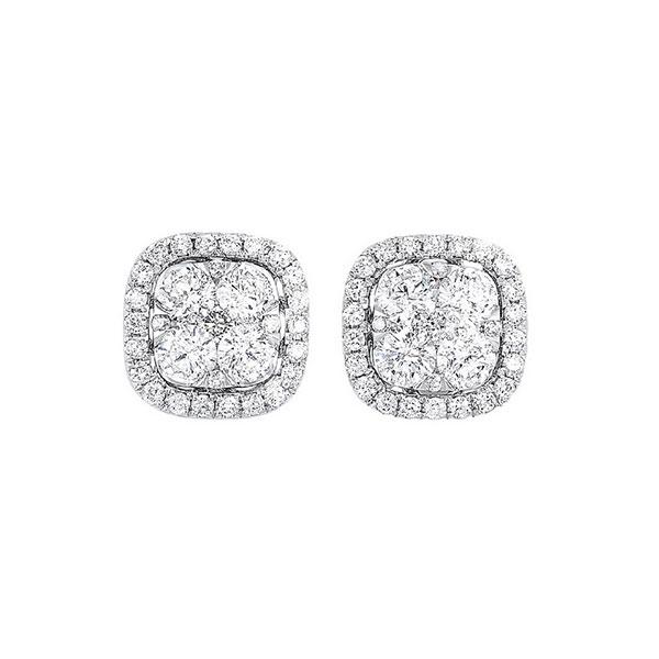 14kt white gold & diamond classic book starbright fashion earrings  - 1/2 ctw