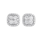 14kt white gold & diamond classic book starbright fashion earrings  - 3/4 ctw