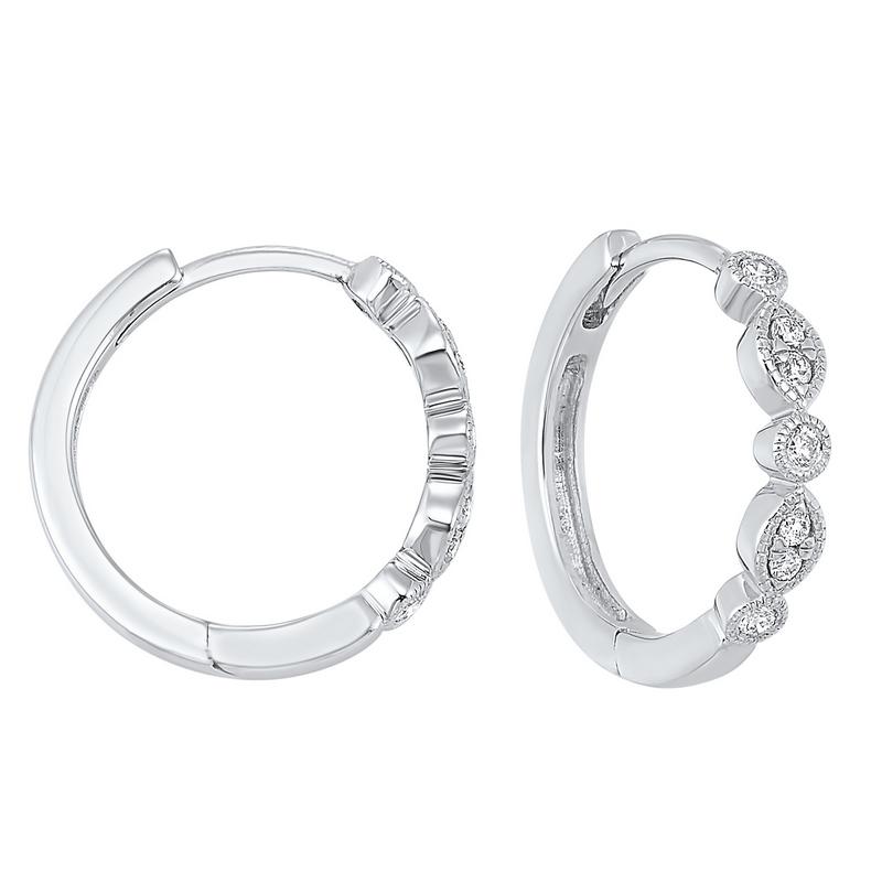 14kw diamond earrings 1/7ct