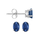 14kw prong sapphire studs, fgps6.0-ss