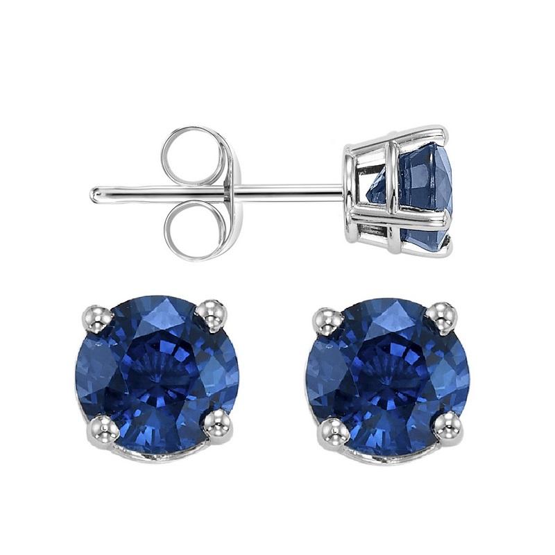 14kw prong sapphire studs, fgps5.5-ss