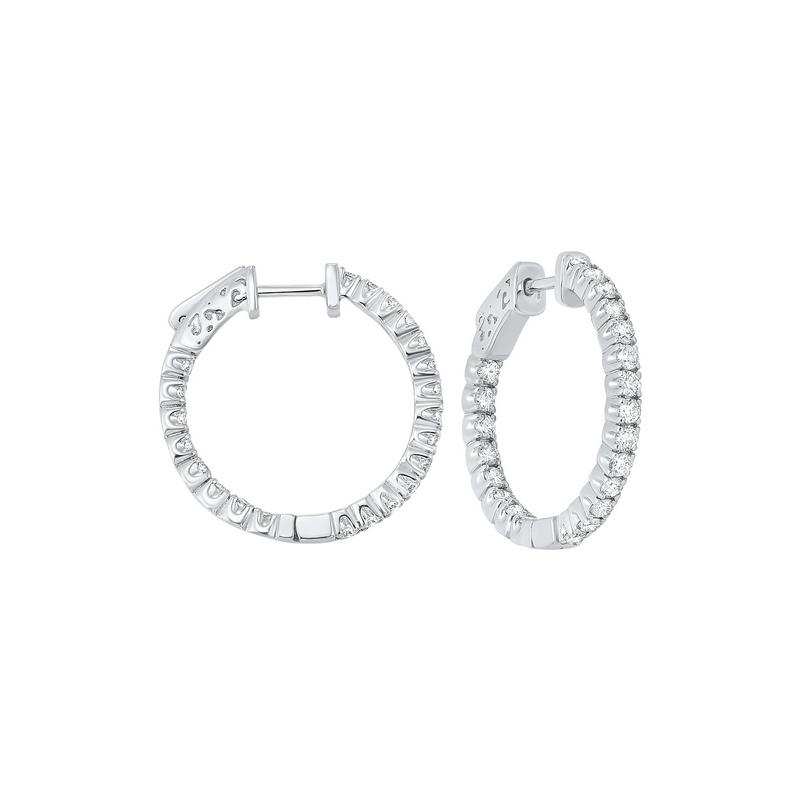14kw prong diamond hoop earrings 1 1/2ct, fe2046-1yd