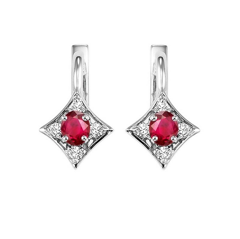 14kw color ens prong ruby earrings 1/12ct, rg71624-4wc