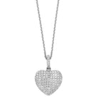 SS Heart CZ Flyer Pendant, Fernbaugh's, FP1367-SSW