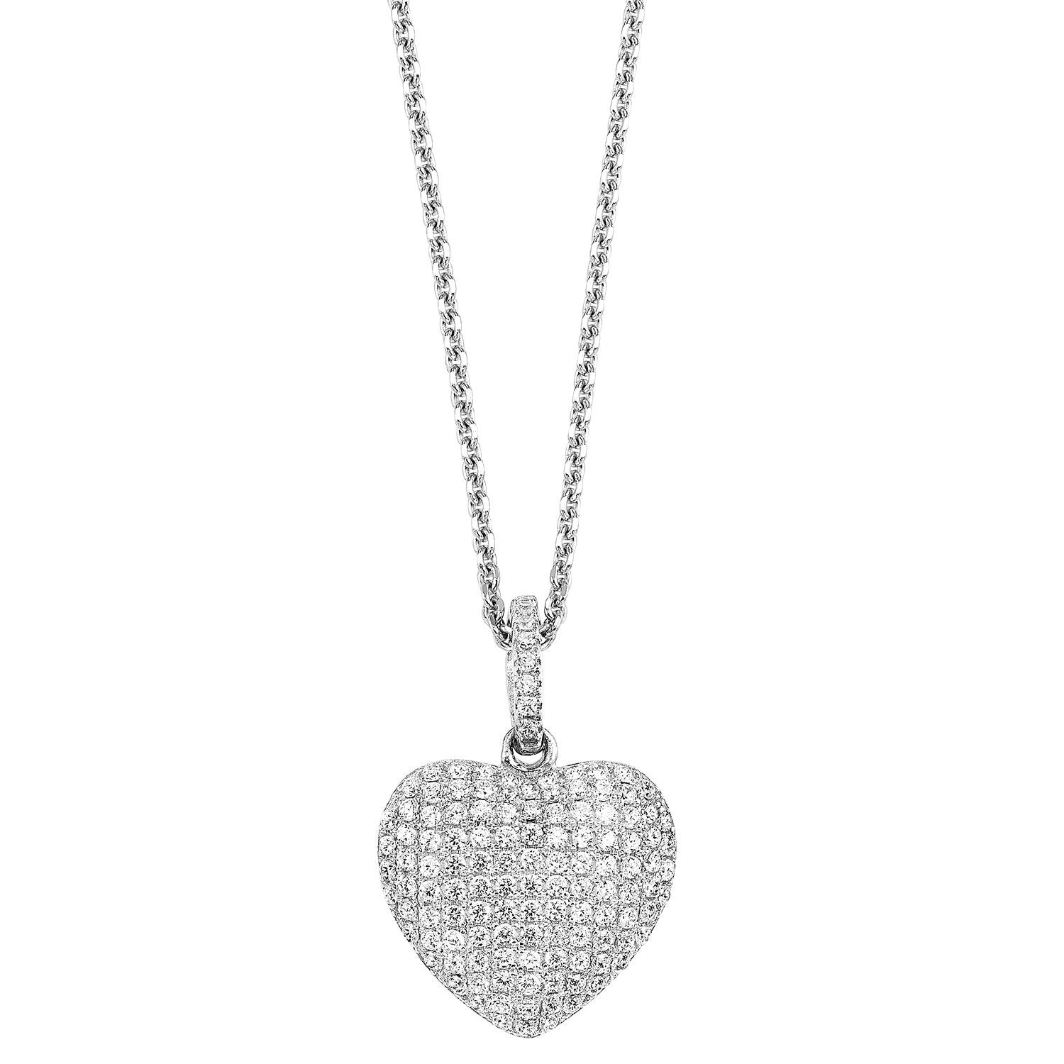 SS Heart CZ Flyer Pendant, Fernbaugh's, FP1367-SSW