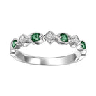10kw mix prong emerald band 1/20ct