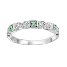 10kw mix bezel emerald band 1/10ct