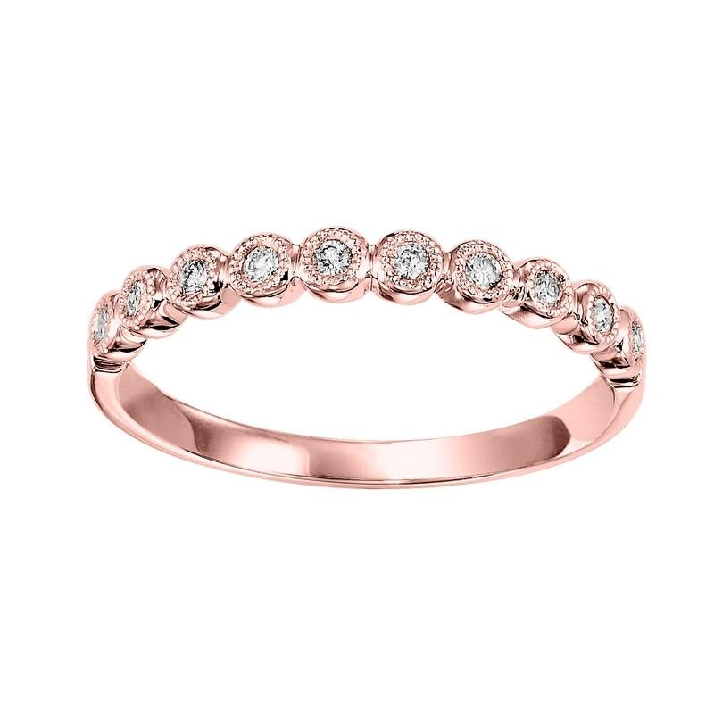 10kr mix bezel diamond band 1/10ct