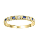 14ky mix bezel sapphire band 1/12ct, pc6140p2-4w